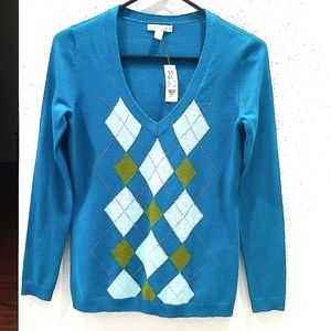 NWT New York & Company Argyle Sweater